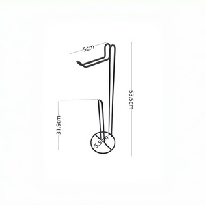 Porte-papier toilette et support à rouleaux en fer forgé moderne et écologique pour salle de bain et bureau - Product Image 3