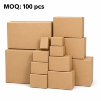 Boîte d'expédition en carton ondulé à fentes RSC personnalisable à faible MOQ, avec impression de logo, pour livraison par courrier