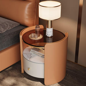 <span class=keywords><strong>Table</strong></span> <span class=keywords><strong>de</strong></span> chevet ovale minimaliste italienne, style moderne simple, luxe léger, chambre à coucher haut <span class=keywords><strong>de</strong></span> gamme, style wabi-sabi - Product Image 2