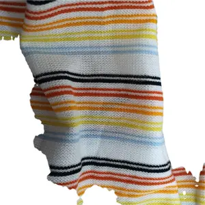 Custom Cotton Rainbow Stripe Pique Cotton Stripe Polo Fabric
