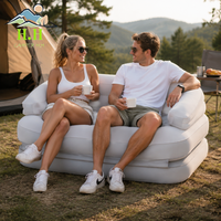 Sofá Cama Inflable, Colchón de Aire para Acampar, Sofá de Aire para Acampar al Aire Libre, Sofá Cama Extraíble con Material de Flocado