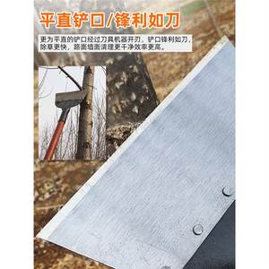 Autre pelle plate en acier au manganèse, pelle carrée avec manche en bois, pelle à neige, outil agricole pour l'élimination du fumier, grande taille - Product Image 4