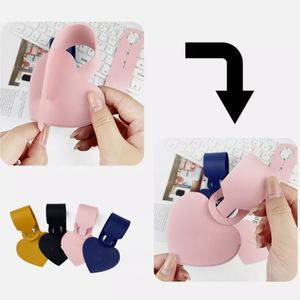PU Leather Heart Shape <b>Name</b> <b>Tag</b> for Suitcase Foldable Luggage Identifier Bag <b>Tags</b> Privacy Protection - Product Image 3
