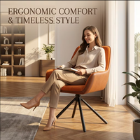 Chaise rembourrée nordique moderne pour salle à manger, design contemporain, pieds en métal durables pour cuisine et restaurant, dossier haut