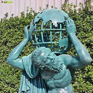 Hy Lạp God cuộc sống Kích thước đồng Atlas Tượng điêu khắc youfine người đàn ông cổ điển giữ quả cầu điêu khắc - Product Image 4