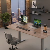 Vente directe d'usine de meubles, bureau de direction réglable en hauteur à double moteur, table de bureau électrique, cadre de bureau debout