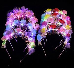 Nuevo diseño, venta al por mayor, diadema de flores LED, <span class=keywords><strong>guirnalda</strong></span> luminosa, Aro para el pelo, juguetes para niños, regalos pequeños - Product Image 2