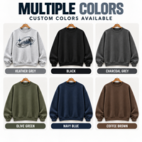 Sweat-shirt à col rond surdimensionné imprimé sur mesure pour hommes, épaules tombantes, streetwear, pull-over, OEM, ODM, marque privée