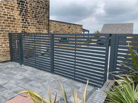 Portail Coulissant en Aluminium Découpé au Laser, Design Personnalisé, Style Moderne, pour Allée de Maison de Village et Résidentielle – Prix Compétitifs