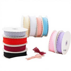 ริบบิ้นลูกไม้โพลีเอสเตอร์แบบตัดลาย ขนาด 3 ซม. ยาว 50 หลา เป็นมิตรกับสิ่งแวดล้อม สำหรับทำโบว์ตกแต่งช่อดอกไม้ DIY สำหรับคริสต์มาส ตกแต่งเค้ก และวัสดุสำหรับบรรจุภัณฑ์ - Product Image 4