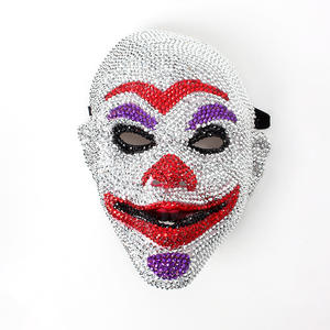 Hongliang Fiesta <span class=keywords><strong>de</strong></span> Halloween Diamante <span class=keywords><strong>MOMO</strong></span> Máscara Fabricante Cara <span class=keywords><strong>de</strong></span> terror Diamantes <span class=keywords><strong>de</strong></span> imitación Máscara <span class=keywords><strong>de</strong></span> payaso para vestido unisex - Product Image 3