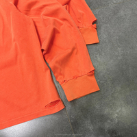 T-shirts Homme Manches Longues en Coton Délavé Effet Usé Coupe Courte et Ample Personnalisables – Qualité Supérieure pour Fabricants de Vêtements