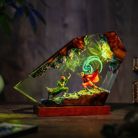 Ornement lumineux créatif en résine pour Halloween, figurine décorative, cadeau d'usine