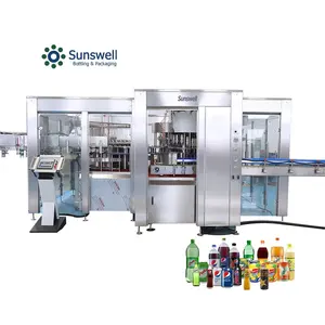 Complete CSD Carbonated Soft Drink Production Line 3 in 1 500ml Automatic Filling Machine