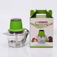 Hachoir à viande électrique haute vitesse 2L avec boîtier en plastique et acier inoxydable, et trancheuse à légumes, pour usage commercial et domestique