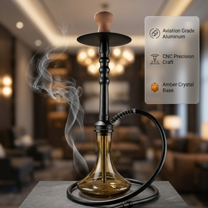 Ensemble de chicha en alliage d'aluminium au design élégant avec accessoires arabes - Product Image 1