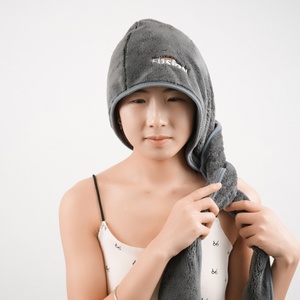 Serviette de séchage rapide pour cheveux en microfibre douce, avec nœud, absorbante, réutilisable, lavable en machine, pour les soins capillaires à domicile - Product Image 6