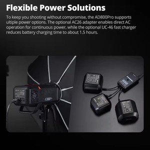 Flash de Estudio para Exteriores GODOX AD800PRO de 800W, Lámpara Bicolor de 40W 2800K-6000K, Luz de Relleno y Flash Todo en Uno - Product Image 4