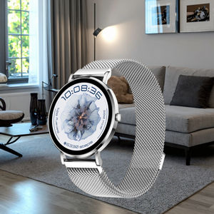 Nuovo AMOLED AM28 1.32 pollici <span class=keywords><strong>oro</strong></span> Smart Watch con il sonno ciclo mestruale monitoraggio femminile di drenaggio della salute femminile <span class=keywords><strong>Smartwatch</strong></span> da donna - Product Image 6