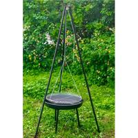 Support de barbecue trépied en acier robuste, portable, pour extérieur, brasero suspendu, pour camping, fête en jardin, barbecue trépied de camping