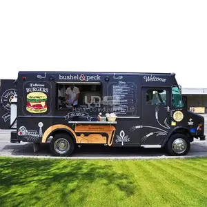 Büyük Waffle ev mobil mutfak restoran Vintage kahve Van dondurma arabası elektrikli gıda kamyonu gıda kamyoneti satılık