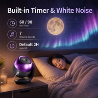 24 Pola Proyeksi Proyektor Bintang Galaksi Lampu Malam dengan Suara Putih Rotasi 180 Derajat Tipe C Bertenaga untuk Kamar Tidur Anak
