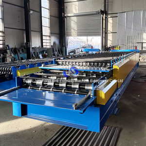 Hochwertige Doppelschicht-Blech walzen form maschine aus trapezförmigem Stahl für den Hochbau - Product Image 4