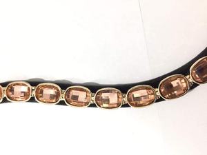 Brida de Cuero de Alta Calidad con Cristales Ovalados en Oro Rosa, Lujosa y Moderna, con Logotipo Personalizado para Uso Ecuestre, MH Global Exports - Product Image 4