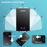 Chauffe-eau électrique instantané sans réservoir GLEMOS série luxe 7,5 kW, température LED pour camping-car, hôtel, maison, voiture, utilisation en extérieur