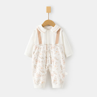 Mono de Verano para Bebé, Floral, de Algodón Oxigenado, Unisex, Delgado, para Recién Nacidos, Ropa para Gatear