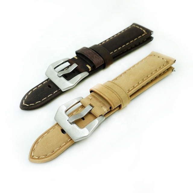 Genuine Leather Watch Band Strap Replacement Quick Release 18mm 20mm 22mm 304 Stainless Steel Dress Luxury Watch Straps