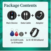 Carte NFC noire et blanche, lecteur/enregistreur d'identification/IC simple, fonction 13,56 MHz