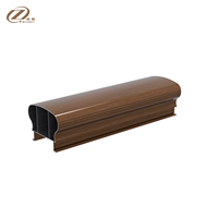 Système de balustrade en aluminium 6063 anodisé à finition grain de bois, sur mesure, avec services de pliage et de découpe, vente en gros