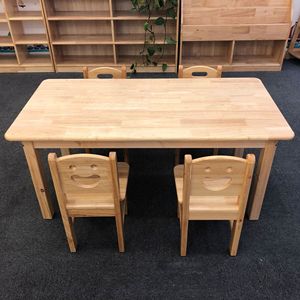 Table d'étude pour enfants bureau et chaise enfants en bois maternelle préscolaire salle de jeux activité Table meubles 2021 <span class=keywords><strong>Montessori</strong></span> en bois - Product Image 5