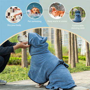 Grosir kostum hewan peliharaan handuk mandi penyerap anjing handuk mandi serat mikro lembut penyerap Super besar handuk mandi hewan peliharaan - Product Image 3