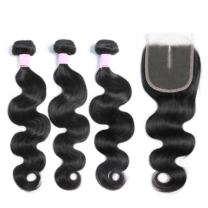 วิกผมบราซิลเกรด 12A แบบ Body Wave พร้อมเชือกผูกปิดผม 4*4 ขนาด 30 นิ้ว วิกผมแท้ 100% สำหรับผู้หญิง สีธรรมชาติ - Product Image 5