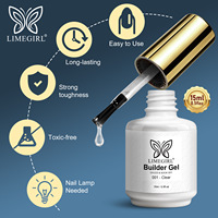 Colle de construction UV 12 couleurs (séchage rapide) pour extensions d'ongles sans capsules - Usage professionnel en salon