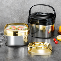 Lot de 3 Pots Isothermes en Acier Inoxydable à Double Paroi, Gamelle Thermique pour la Conservation des Aliments et le Stockage