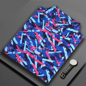 Polo de Golf Dry Slim Fit para hombre con todo estampado de lujo y logotipo personalizado 92% poliéster 8% Spandex de talla grande disponible - Product Image 2