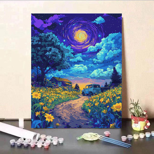 Pintura de Paisaje Moderna Hecha a Mano, Nueva Moda 2026, Impresión Digital DIY <span class=keywords><strong>para</strong></span> Decoración del Hogar, Pintura por Números Enmarcada - Product Image 3