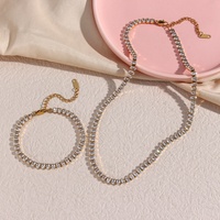 Collier en acier inoxydable électroplaqué pour femme, style européen et américain, mode, luxe léger, élégant, polyvalent, chaîne de clavicule