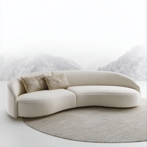 أريكة استقبال نصف دائرية بيضاء بسعر ترويجي من الشركة المصنعة المحترفة، مجموعة أرائك مريحة لغرفة المعيشة - Product Image 6
