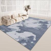 Tapis de salon à imprimé abstrait, couverture de table basse moderne et simple, tapis de chevet pour chambre complète, lavable