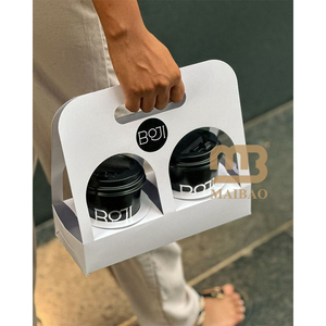 Support de transport unique pour 2-3 tasses de café ou de thé, avec poignée, pour boissons chaudes ou froides, idéal pour les boulangeries, cafés et plats à emporter – Qualité supérieure - Product Image 5