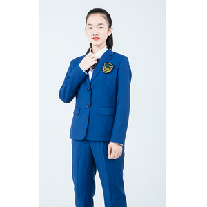 OEM tùy chỉnh màu xanh đồng bằng <span class=keywords><strong>Blazer</strong></span> Set trường tốt nghiệp đồng phục bán buôn tùy chọn - Product Image 2