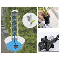 Tour de culture hydroponique verticale à 9 niveaux avec éclairage LED intégré, équipement de culture aquatique d'intérieur pour légumes-feuilles