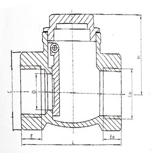 OEM 1/2 3/4 1 인치 단조 비 반환 황동 미터 하수 스윙 인라인 정지 체크 밸브 - Product Image 4