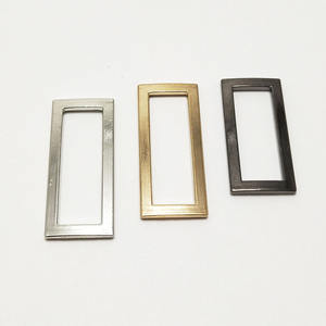 Venta al por mayor 2cm -4cm Metal aleación de zinc cordón cuadrado hebillas de plata dorada accesorio de ropa - Product Image 4