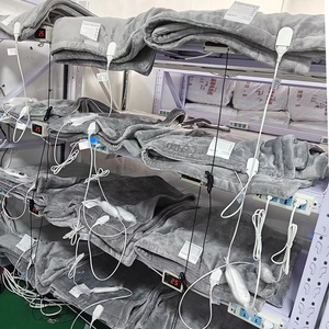 Plaid chauffant électrique classique en flanelle grise, contrôle intelligent, 6 réglages de <span class=keywords><strong>chaleur</strong></span>, contrôle de la température, détachable - Product Image 5