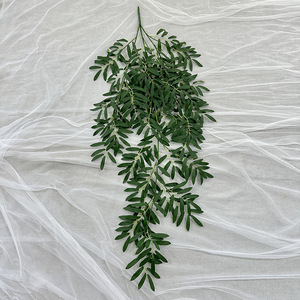 Usine de fleurs artificielles Meiyu Craft, feuilles de saule locustier, jujube et olive artificielles, décoration murale 30cm-100cm, décoration de mariage et de maison - Product Image 2